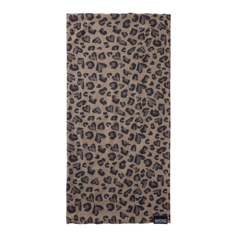 Regatta Childrens/Kids Multitube II Leopard Print Snood / Mocha